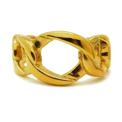 Brazalete Simon Sebbag Chapado en Oro 24K Plata de Ley 925 Eslabón de Cadena Ancho Foto 1 de 4