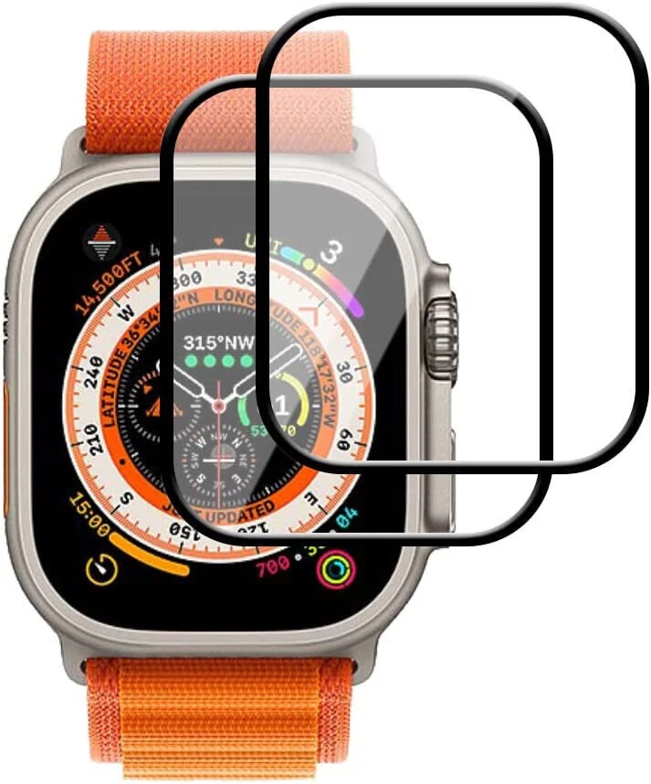 Screen Protector Apple Watch Ultra 49mm  Pack of 03 Tempered Glass  9H Hardness - Image 1 of 4