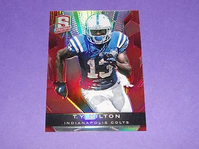 2013 Panini Spectra T. Y. Hilton #45 Red Variant/25 - Indianapolis COLTS / FIU - Image 1 of 2