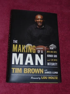 SIGNED 2014 1st/1st HB/DJ BOOK: "THE MAKING OF A MAN" BY TIM BROWN - Picture 1 of 12