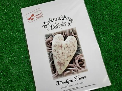 Thankful Heart - Cross Stitch Pattern - Barbara Ana Designs - Image 1 of 4