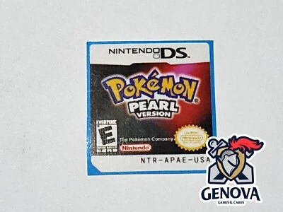 POKÉMON Pokemon Pearl Version Nintendo DS Replacement Game Label Sticker Precut