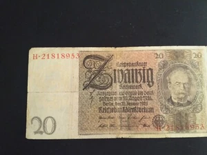 Reichsbanknote 20 Reichsmark - Bild 1 von 2