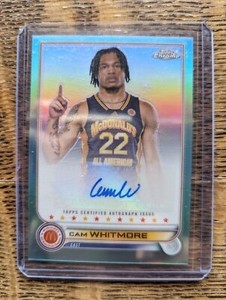 2022 Topps Chrome McDonald's All American Chrome Auto Cam Whitmore 14/99