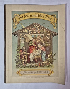 German Biblical Picture Bei Dem Himmlilchen Kind With The Heavenly Child 1894 - Picture 1 of 9