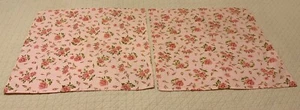 Moderne DII Servietten Set (2) Rosa Rosen 19,5” x 20” Baumwolle - Bild 1 von 3