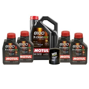 9L Motul 8100 X-CLEAN EFE 5W30 Wix Racing Filter Motor Oil Change Kit API SN - Picture 1 of 1
