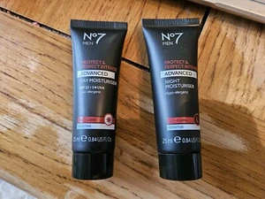 No7 Mens Protect and Perfect Advanced Day & Night Moisturiser Cream 2 X 25ml - Picture 1 of 3
