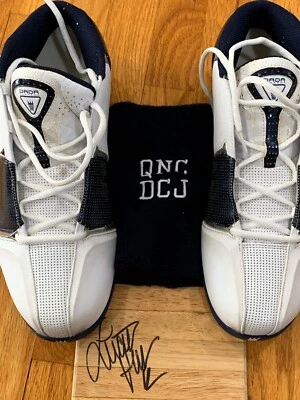 Game Worn New Jersey Nets Shoes Luscious Harris Signed Floorboard And Game Worn - Image 1 of 4