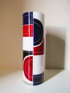 Jarrón de vidrio grabado geométrico estilo bohemio estilo Karl Palda de colección 11,8" de alto - Imagen 1 de 12