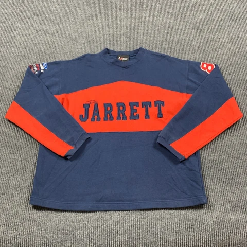 VTG Dale Jarrett Sweatshirt Mens Large L Bleu Red Pullover Chase NASCAR Racing Cover
