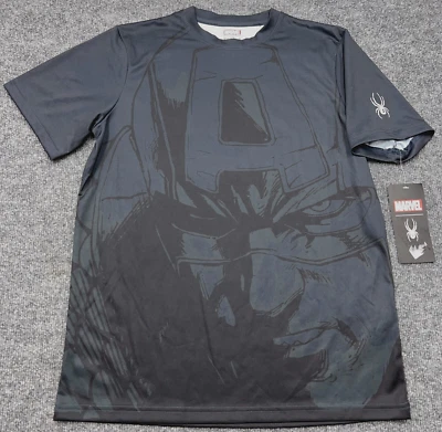 NUEVO CON ETIQUETAS SPYDER x MARVEL Capitán América Camiseta Para Hombres PEQUEÑA Negra Manga Corta NUEVA Foto 1 de 4