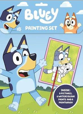 Bluey Painting & Colouring Set Pictures Paints & Brush Childrens Activity Pack - Image 1 of 3