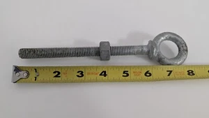 Perno de ojo galvanizado en caliente National Hardware, 1/2" x 6", rosca completa con tuerca. - Imagen 1 de 3
