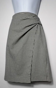 J Jill Pencil Skirt Large Micro Plaid Buffalo Pull On Elastic Waist Office Knee - Picture 1 of 14