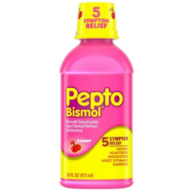 Pepto-Bismol Liquid Original 5 Symptom Digestive Relief 16 Oz