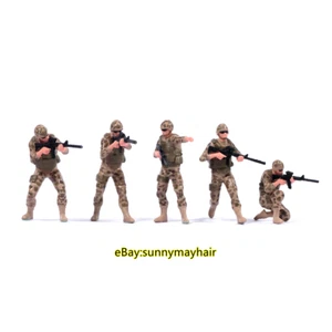 1/64 5pc Scene Props Soldier Man Miniatures Figures Model For Cars Vehicles Toys - Picture 1 of 15