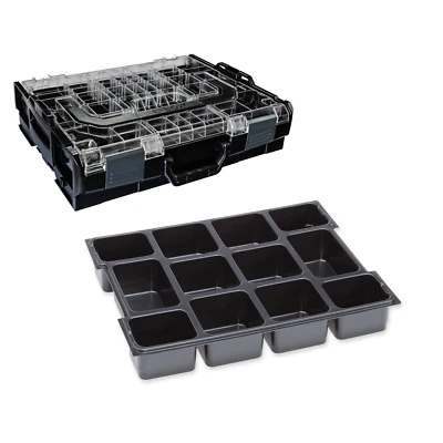 Bosch Sortimo L-Boxx 102 Deckel Transparent mit Kleinteileeinsatz 12 Mulden - Bild 1 von 4