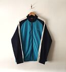 Nike vintage retro mens Long sleeve blue Track jacket Full Zip pockets Size L