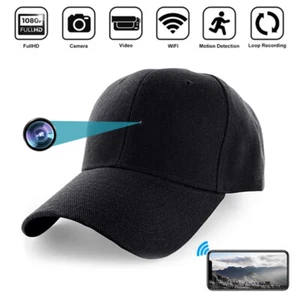 Baseball Cap Design 1080P HD Wireless WIFI IP Mini Hat Video Camera Recorder Cam - Picture 1 of 25