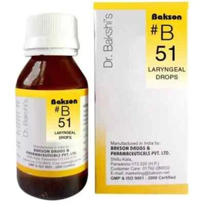 Bakson B51 Laryngeal-Drops (30ml) Homeopathy Remedies, Fast shipping - Picture 1 of 3