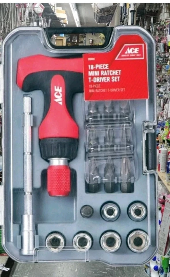 Ace 18 Piece Mini T-Driver Ratchet Set  - Image 1 of 3
