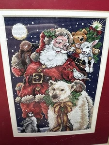 Dimensions Gold Collection Kreuzstich Set Weihnachten Santa mit Tieren Petite - Bild 1 von 5