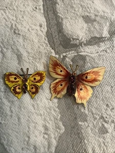 2 schöne Vintage Broschen Schmetterling - Bild 1 von 4