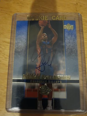 Chauncey Billups 2003-04 Upper Deck Rookie Exclusives #A33 Auto Pistons Champion - Image 1 of 4