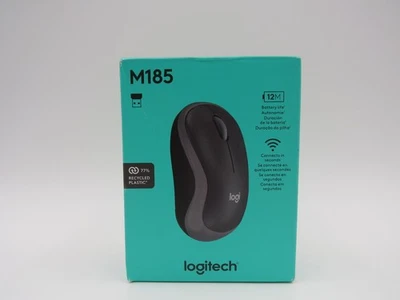Logitech M185 Wireless Mouse 2.4GHz with USB Mini Receiver NEW SEALED - Image 1 of 4