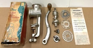 Vintage Universal Food And Meat Chopper No. 1551 Climax #51 w/box & Instructions - Picture 1 of 6