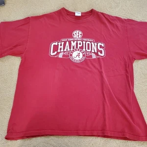 Gildan T Shirt Univ of Alabama SEC 2012 Champion Short Slv Crew Red XL Roll Tide - Bild 1 von 7