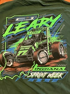 2022 INDIANA SPRINT WEEK - C.J. Leary USAC Racing Shirt - 2XL XX GREENFIELD, IN - Picture 1 of 14