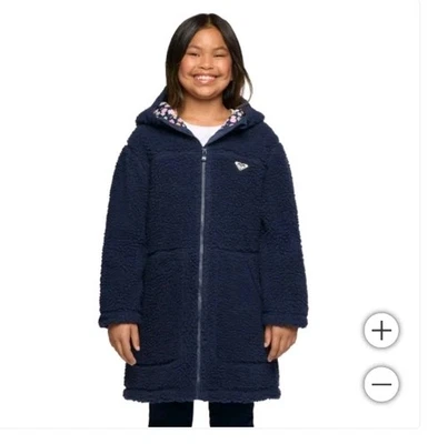 Roxy Youth Girls Plush Jacket Blue Size M-10/12  NWT - Image 1 of 4