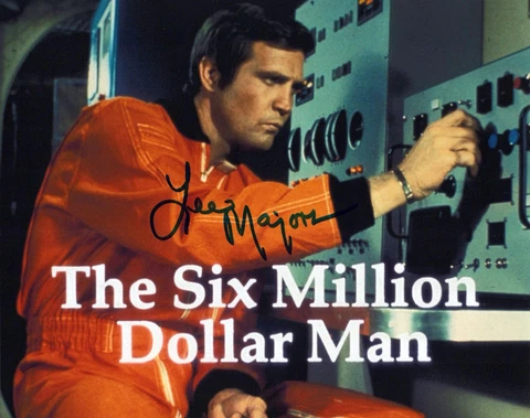 LEE MAJORS signed Autograph 20x25cm "Six Million dollar Man" In Person Cover