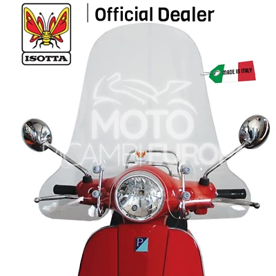 PARABREZZA PARAVENTO PIAGGIO VESPA LX 150 2005-2014 TRASPARENTE CON ATTACCHI - Immagine 1 di 4