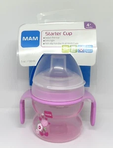 MAM Starter Cup (1 Stück) MAM Trinkbecher, Trinkbecher mit extra weichem Auslauf rosa - Bild 1 von 4