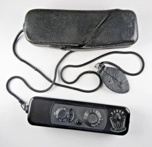 Vintage MINOX B Subminiature Camera BLACK Leather Case & Chain MADE IN GERMANY - Picture 1 of 12