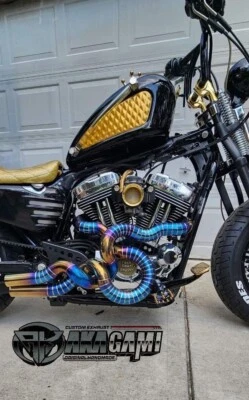 Custom Exhaust Muffler Fit For Harley Davidson Sportster Fourty Eight / 48 - Image 1 of 4