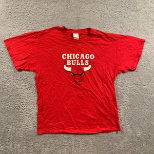 Chicago Bulls Logo Derrick Rose 1 Red Large Short Sleeve T Shirt Mens - Picture 1 of 10