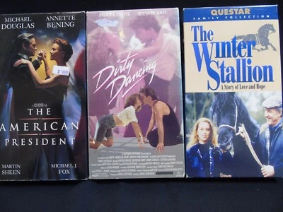 3 VHS Movies:  The American President, The Winter Stallion, & Dirty Dancing - Image 1 of 4