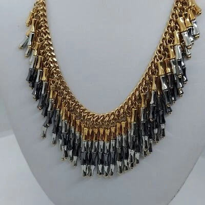 Hermoso collar colgante bambú tonos mixtos Foto 1 de 3