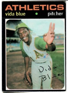 VIDA BLUE ~ OAKLAND ATHLETICS ~ 1971 TOPPS BASEBALL CARD #544 ~ EXCELLENT - Picture 1 of 2