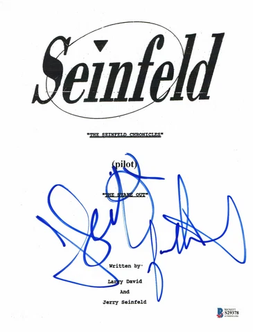 JASON ALEXANDER JERRY SEINFELD SIGNED SEINFELD AUTO PILOT FULL SCRIPT BECKETT 4 Cover