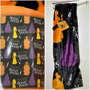 Disney Hocus Pocus Halloween Throw Cozy Soft Blanket 50in x 70in. NEW! - Picture 1 of 6