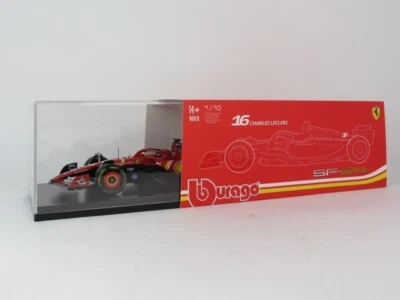 Burago Ferrari SF-24 #16 Charles Leclerc F1 GP 2024 + DISPLAY CASE 1/18 18-16821 - Immagine 1 di 4