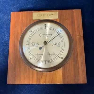 Handcrafted VTG Fertiflow Weather Device Barometer Gunstock - Picture 1 of 4