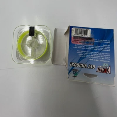 CANTIDAD 6 pesca viciosa pesca en hielo 100 yardas 3 lb (1,90 kg) prueba alta visibilidad amarillo Foto 1 de 4