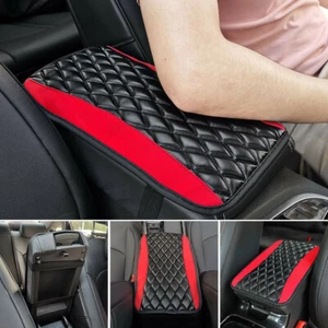 PU Leather Car Armrest Pad Cover Center Console Box Mat Cushions Accessories - Bild 1 von 25