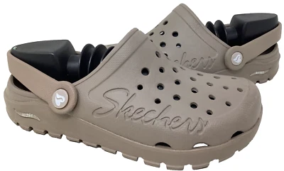Skechers Women's Foamies Arch Fit Footsteps Slip On Clogs Taupe Size:7.5 100O - Image 1 of 4